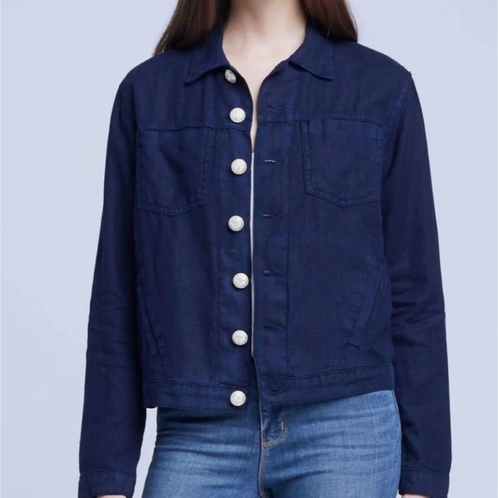 L'AGENCE Celine‎ Slim Femme Jacket In Navy | Size S